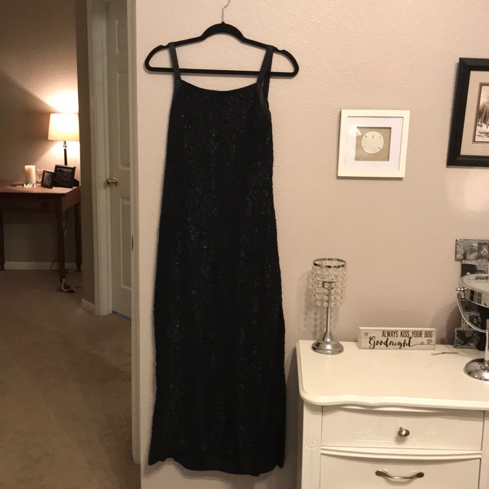 Black slit prom or formal dress